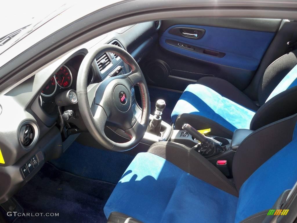 2007 Impreza WRX STi - Crystal Gray Metallic / Blue Alcantara photo #4