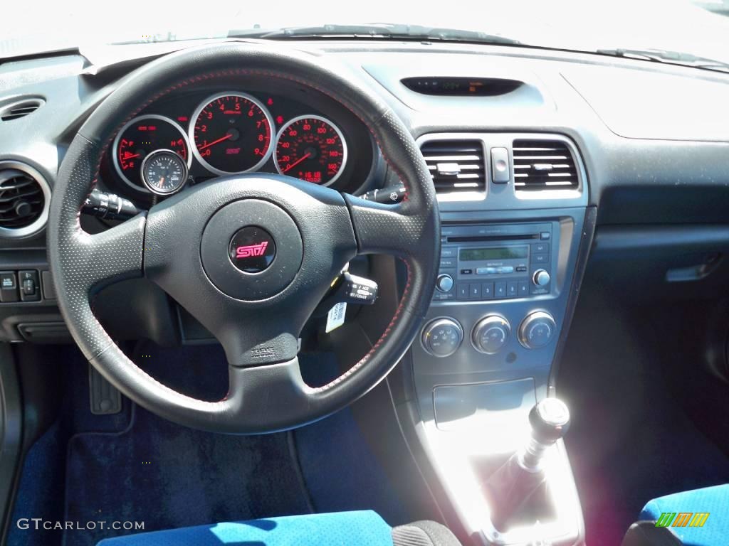2007 Impreza WRX STi - Crystal Gray Metallic / Blue Alcantara photo #6