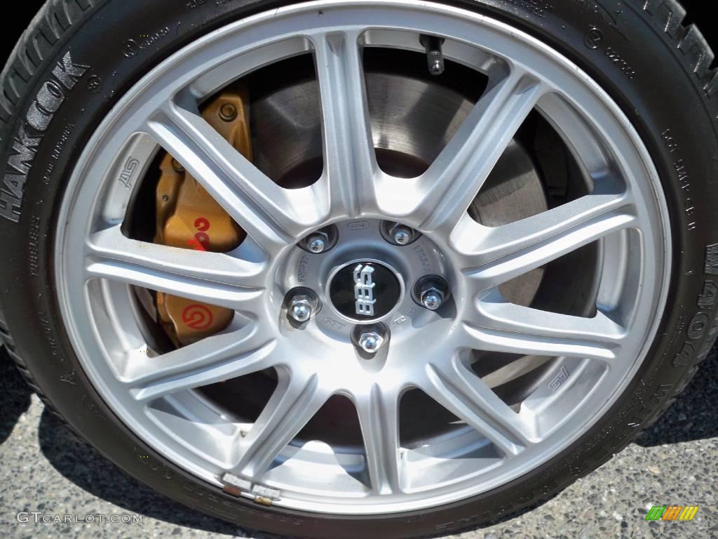 2007 Impreza WRX STi - Crystal Gray Metallic / Blue Alcantara photo #9
