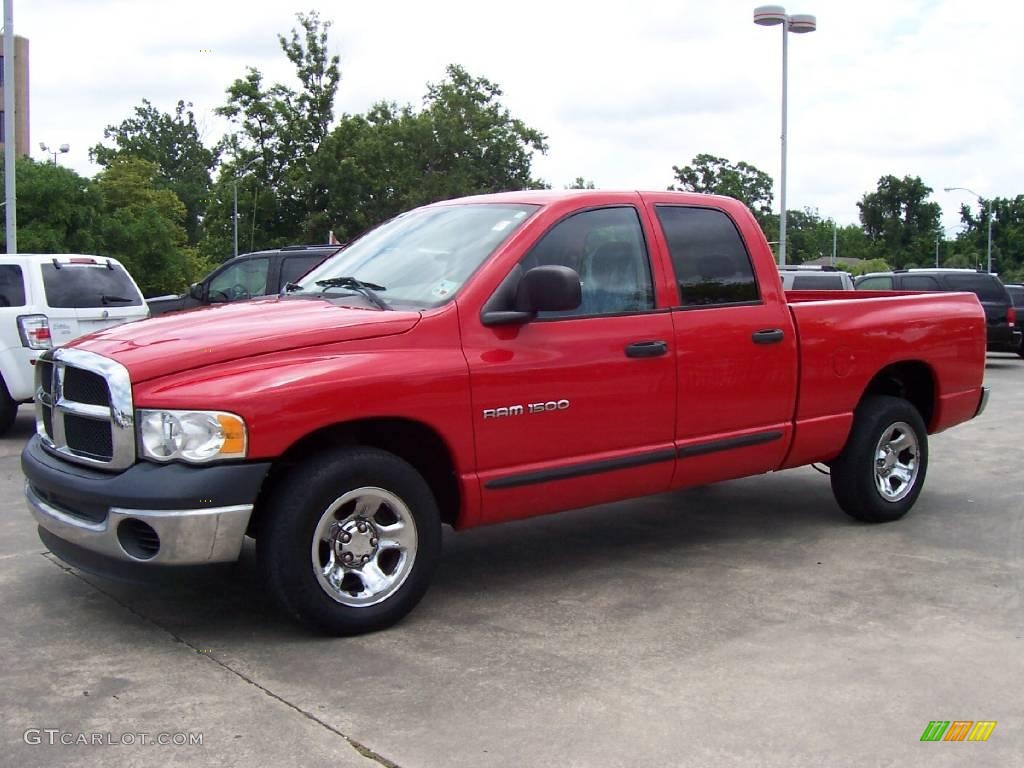2004 Ram 1500 ST Quad Cab - Flame Red / Taupe photo #1