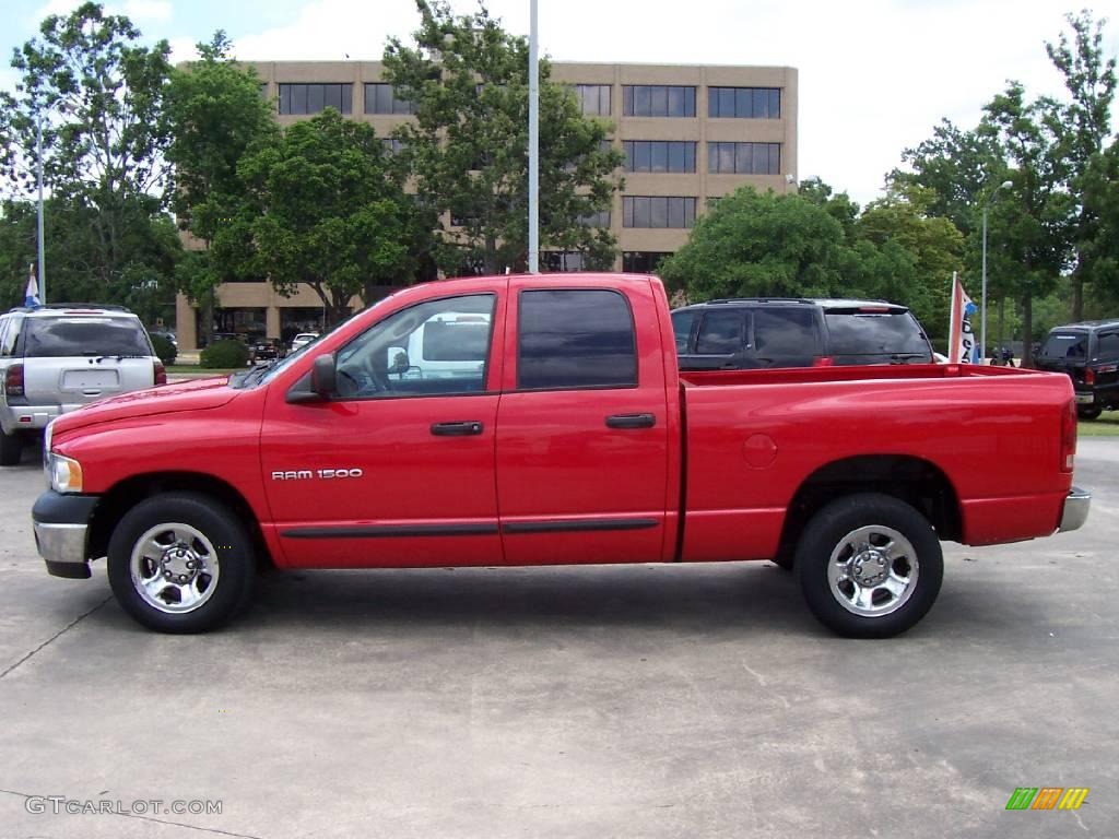 2004 Ram 1500 ST Quad Cab - Flame Red / Taupe photo #2