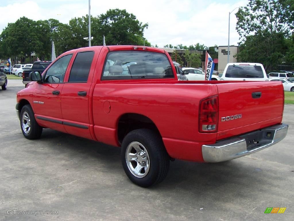 2004 Ram 1500 ST Quad Cab - Flame Red / Taupe photo #3