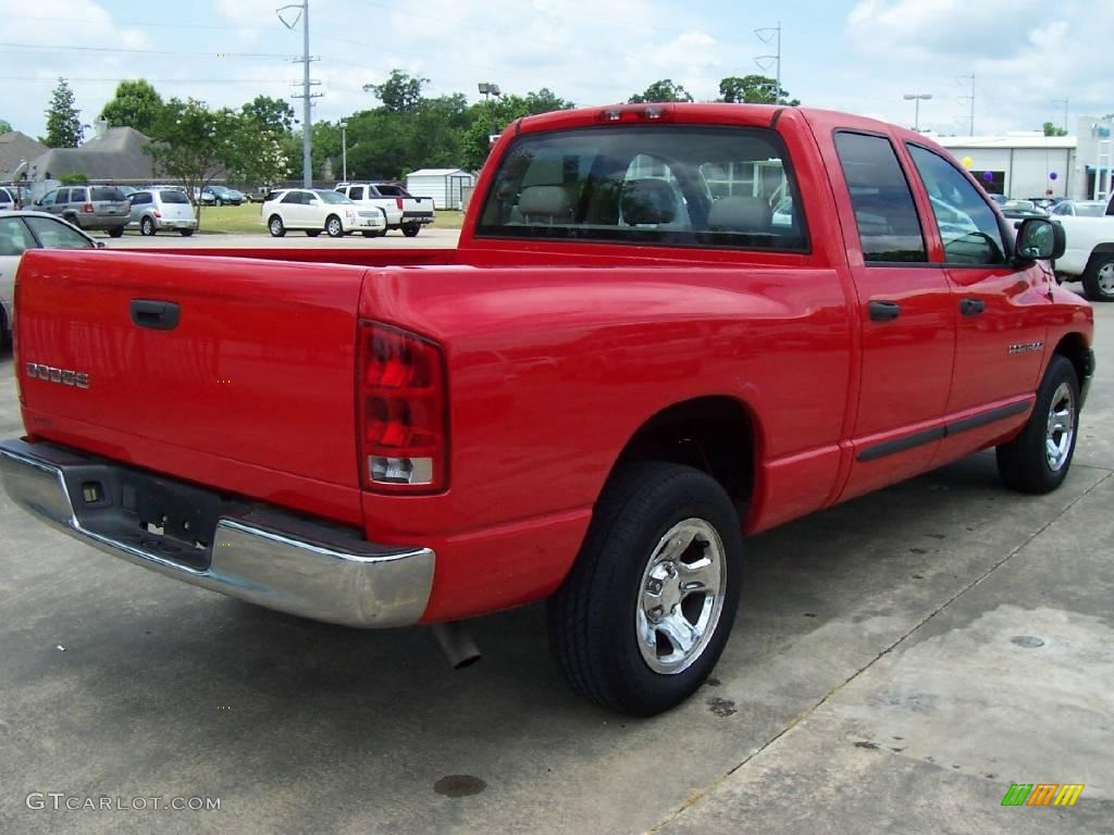 2004 Ram 1500 ST Quad Cab - Flame Red / Taupe photo #4