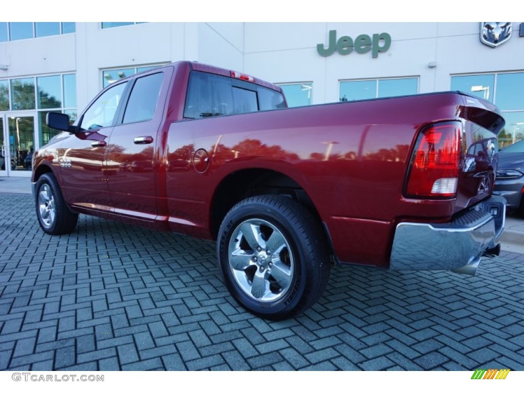 2014 1500 SLT Quad Cab - Deep Cherry Red Crystal Pearl / Canyon Brown/Light Frost Beige photo #3