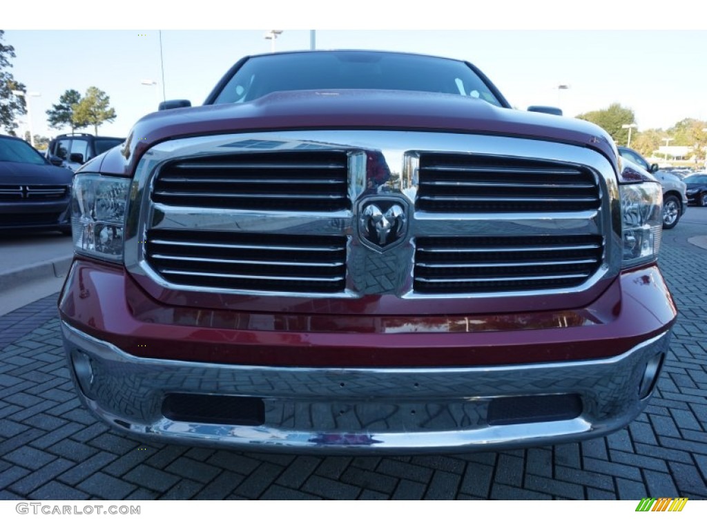 2014 1500 SLT Quad Cab - Deep Cherry Red Crystal Pearl / Canyon Brown/Light Frost Beige photo #8