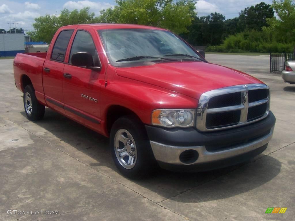 2004 Ram 1500 ST Quad Cab - Flame Red / Taupe photo #6