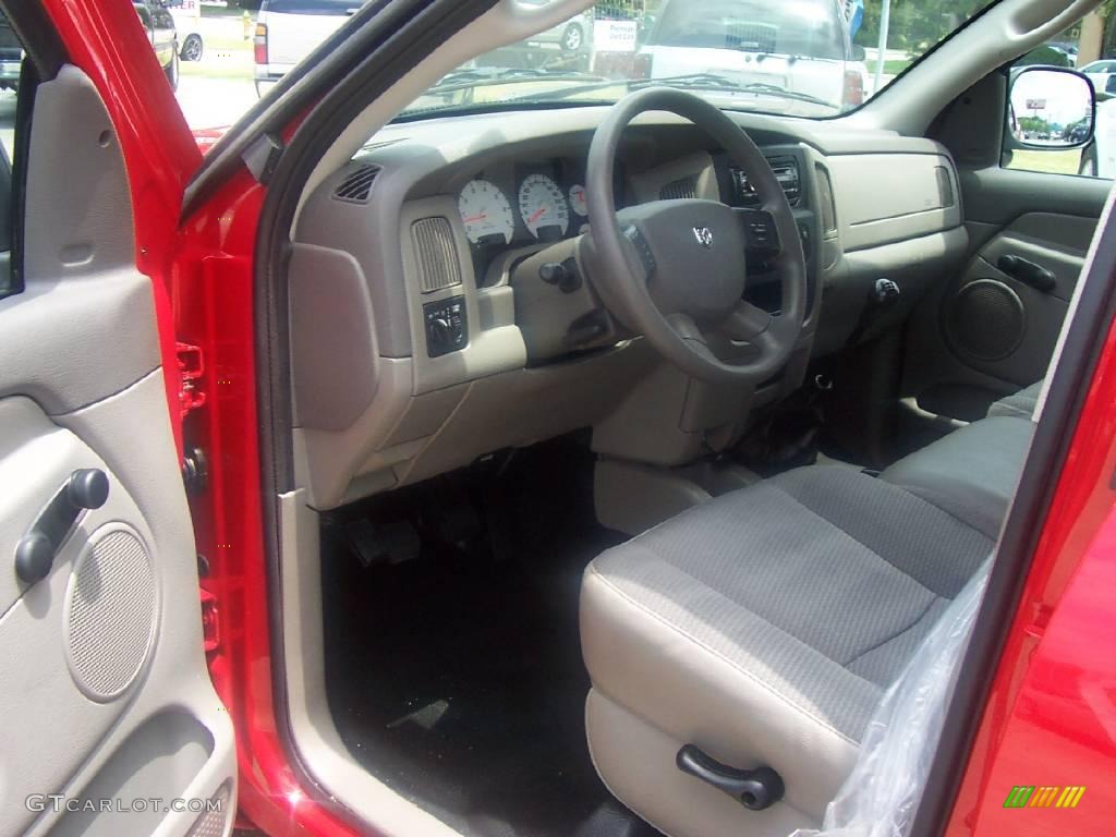2004 Ram 1500 ST Quad Cab - Flame Red / Taupe photo #7