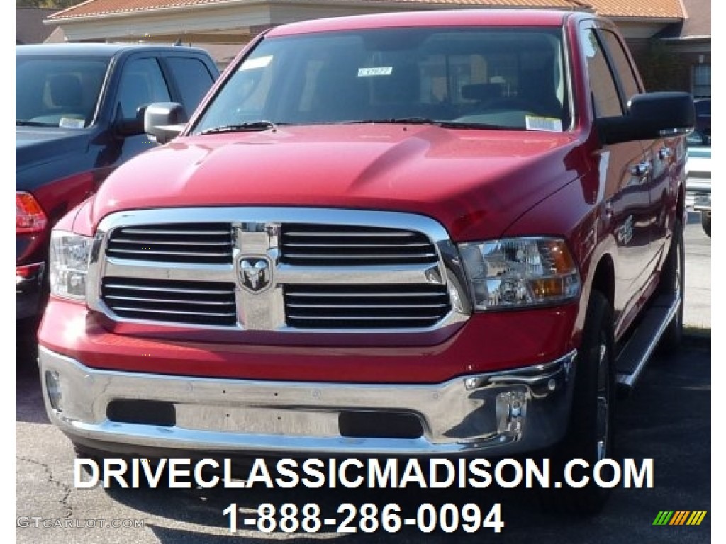 2016 1500 Big Horn Crew Cab 4x4 - Flame Red / Black/Diesel Gray photo #1