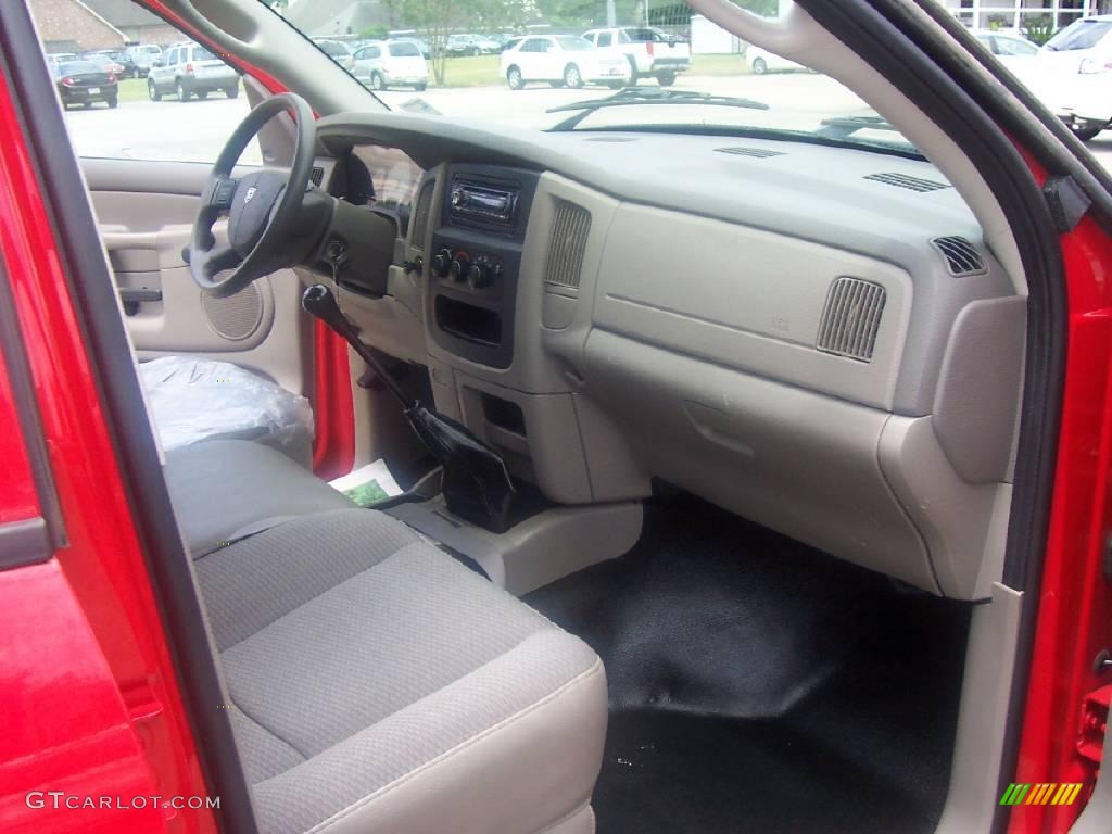 2004 Ram 1500 ST Quad Cab - Flame Red / Taupe photo #8