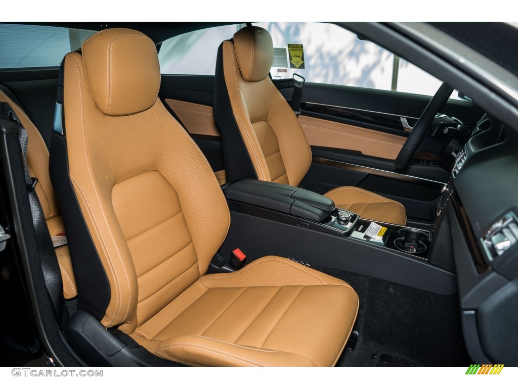 Natural Beige/Black Interior 2016 Mercedes-Benz E 400 Coupe Photo #108097508