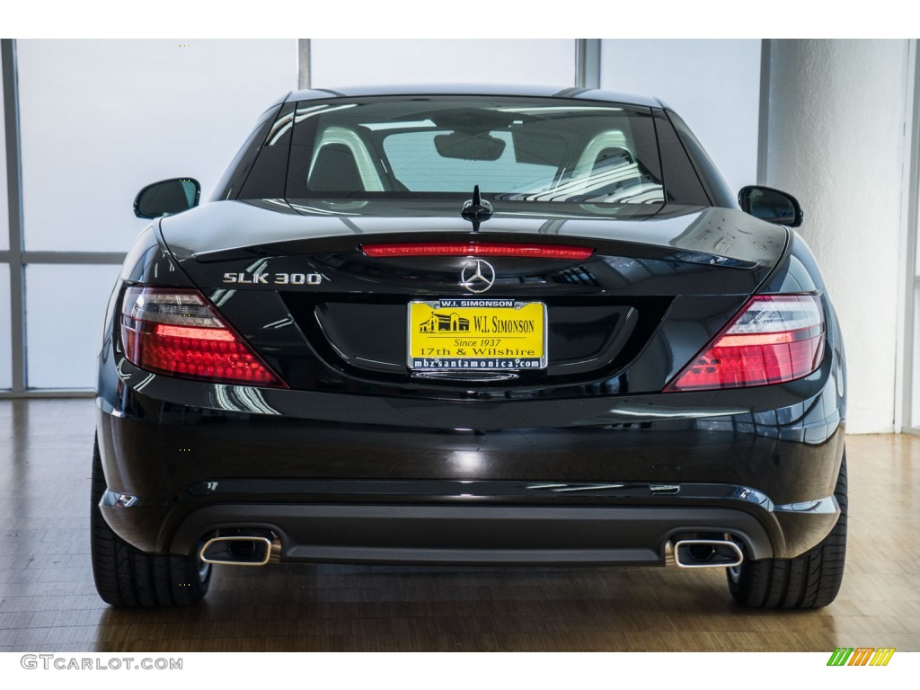 2016 SLK 300 Roadster - Black / Black photo #4