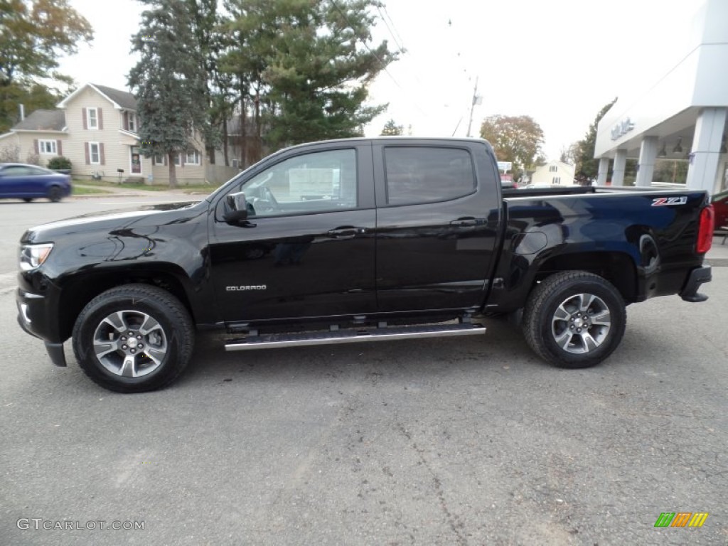 Black 2016 Chevrolet Colorado Z71 Crew Cab 4x4 Exterior Photo #108098174