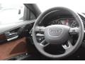 2016 Audi A8 Nougat Brown Interior Steering Wheel Photo