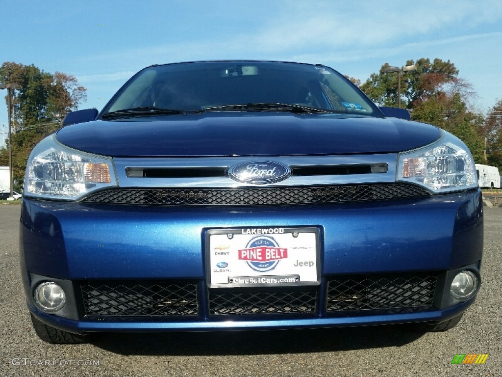 2008 Focus SES Sedan - Vista Blue Metallic / Medium Stone photo #2
