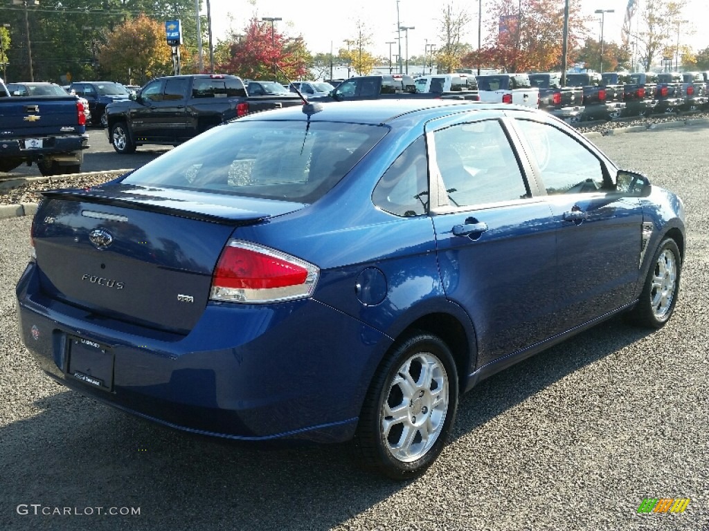 2008 Focus SES Sedan - Vista Blue Metallic / Medium Stone photo #7