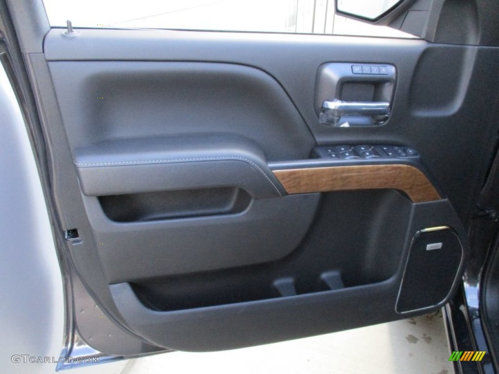2016 Chevrolet Silverado 1500 LTZ Double Cab 4x4 Jet Black Door Panel Photo #108099602