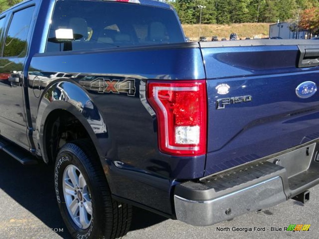 2015 F150 XLT SuperCrew 4x4 - Blue Jeans Metallic / Medium Earth Gray photo #35