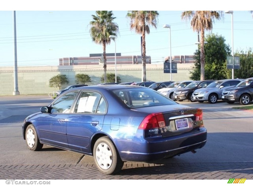 2002 Civic EX Sedan - Eternal Blue Pearl / Gray photo #4
