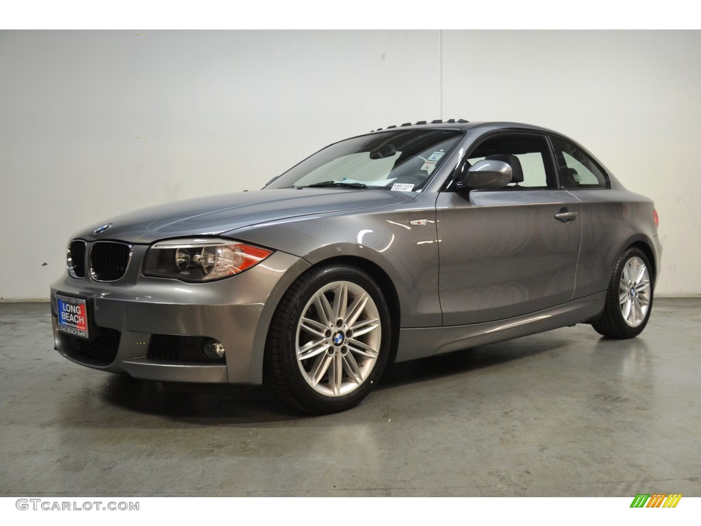 2013 1 Series 128i Coupe - Space Gray Metallic / Black photo #10