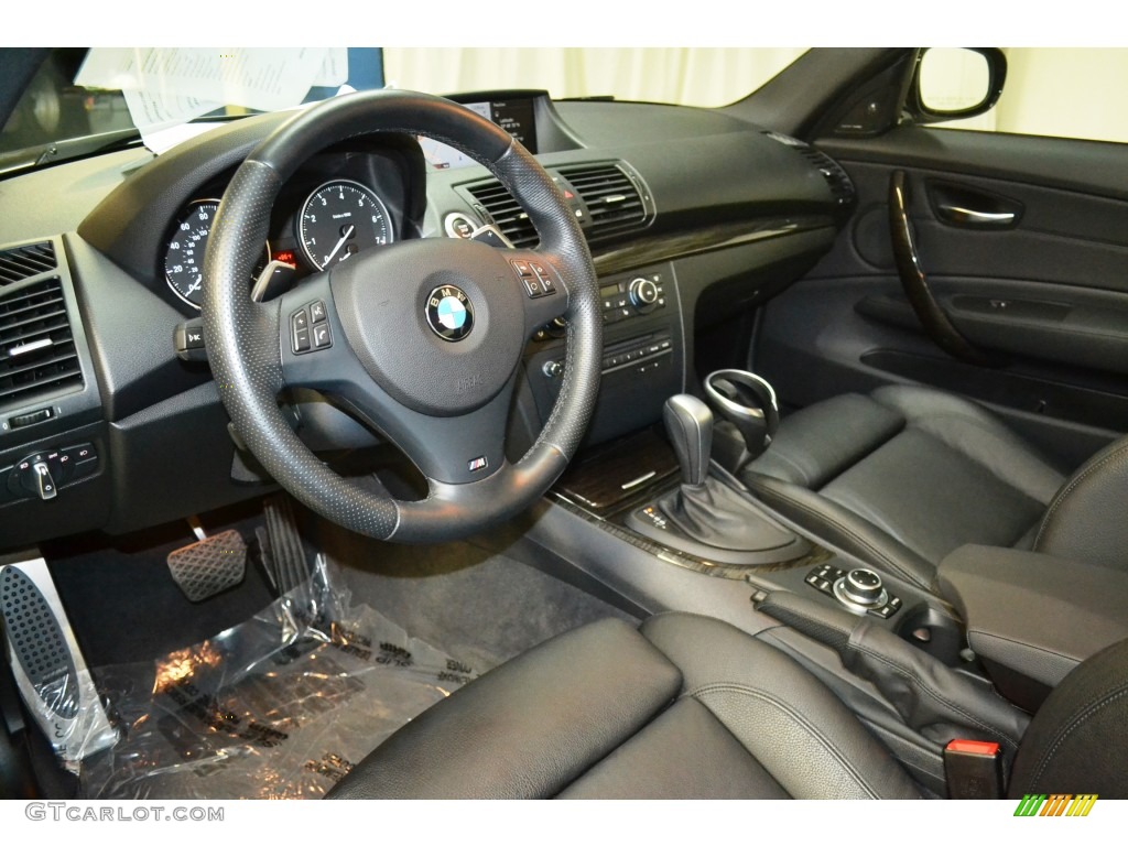 Black Interior 2013 BMW 1 Series 128i Coupe Photo #108104438