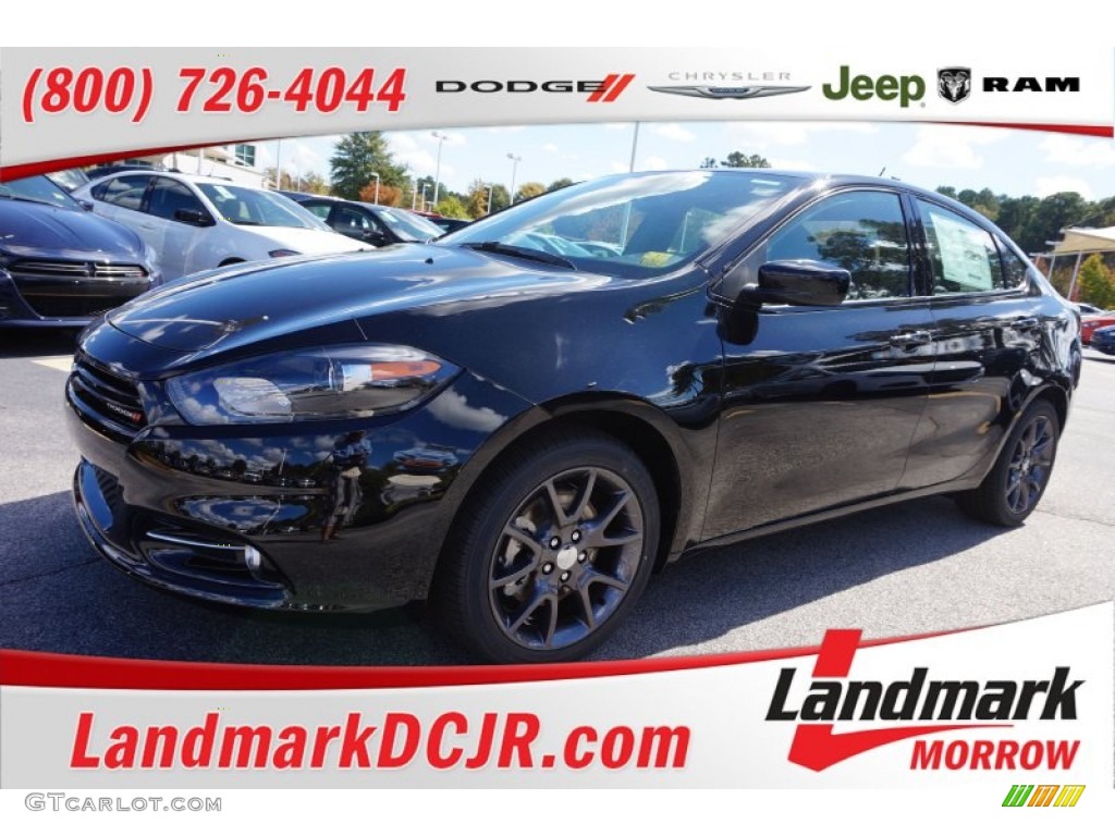 2016 Dart SXT Rallye - Pitch Black / Black/Light Tungsten photo #1