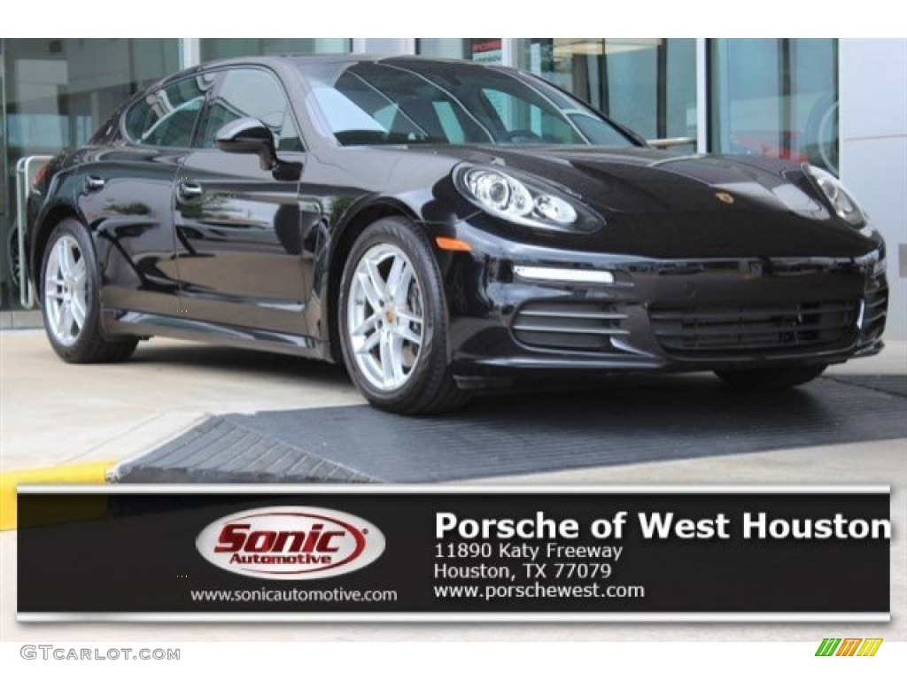 2015 Panamera 4 - Jet Black Metallic / Black photo #1