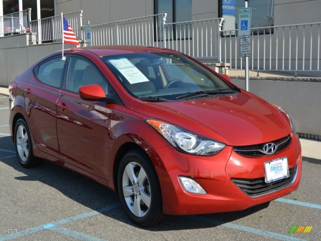 2013 Elantra GLS - Red / Beige photo #1