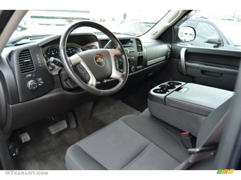 Ebony Interior 2013 Chevrolet Silverado 1500 LT Crew Cab 4x4 Photo #108118659