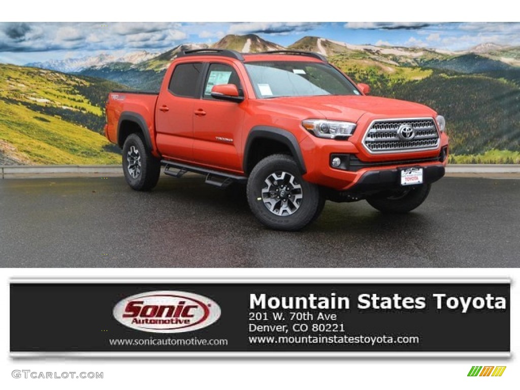 2016 Tacoma TRD Off-Road Double Cab 4x4 - Inferno Orange / Black photo #1