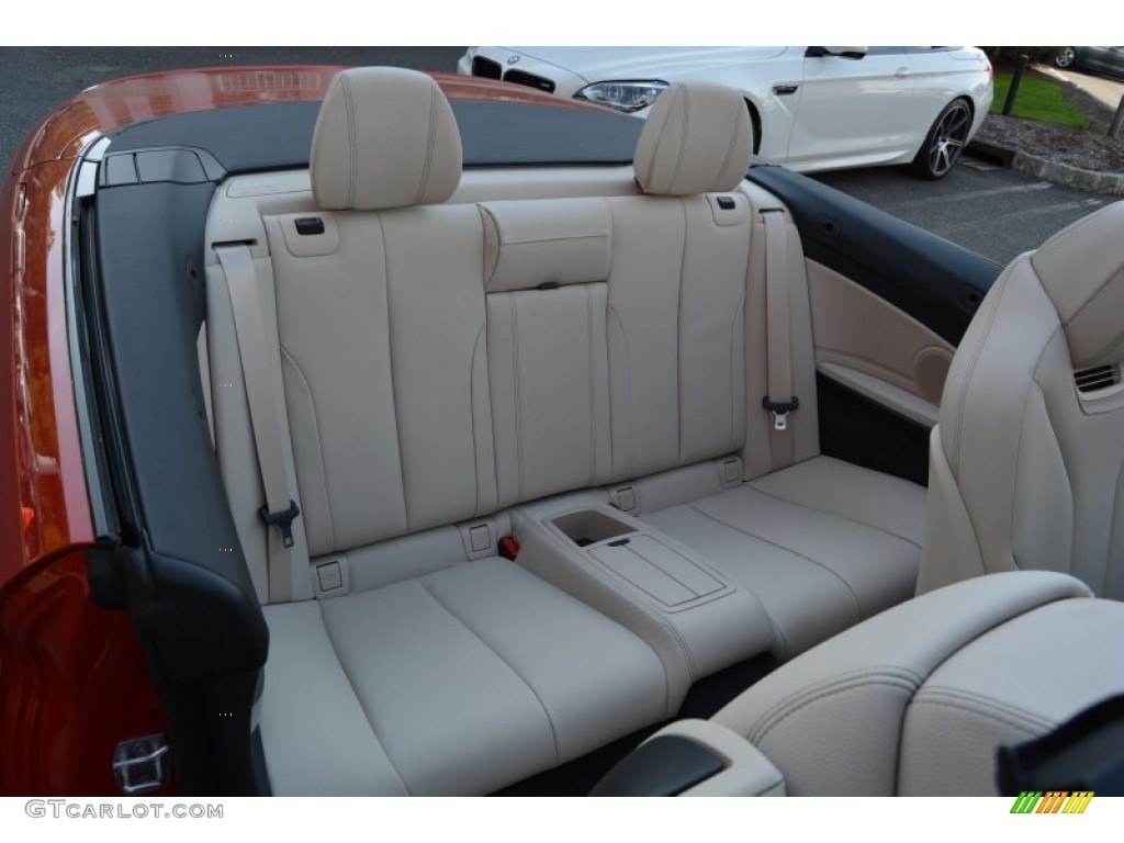Oyster/Black Interior 2015 BMW 4 Series 428i Convertible Photo #108120609