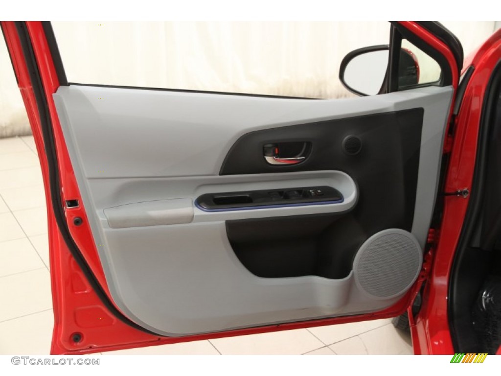 2012 Prius c Hybrid Two - Absolutely Red / Light Blue Gray/Black photo #4