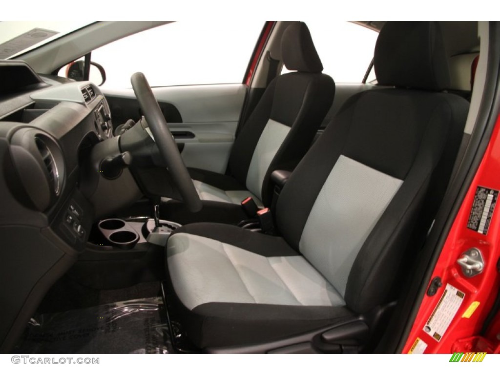 2012 Prius c Hybrid Two - Absolutely Red / Light Blue Gray/Black photo #5