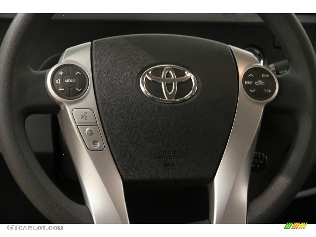2012 Prius c Hybrid Two - Absolutely Red / Light Blue Gray/Black photo #6