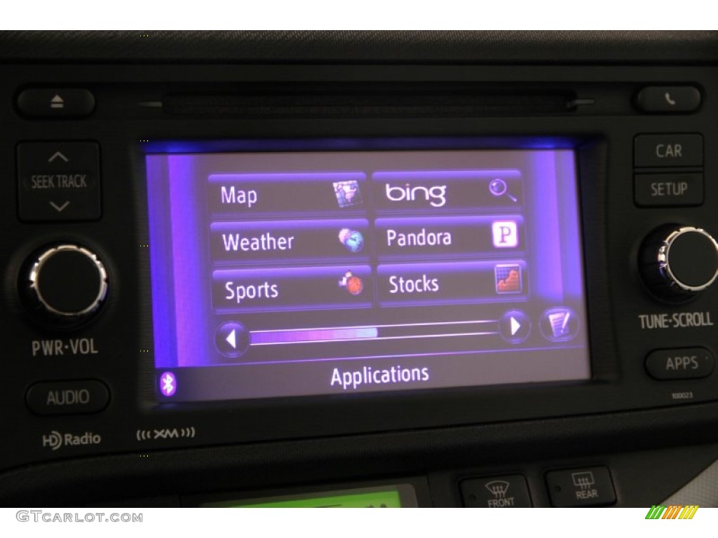 2012 Prius c Hybrid Two - Absolutely Red / Light Blue Gray/Black photo #13