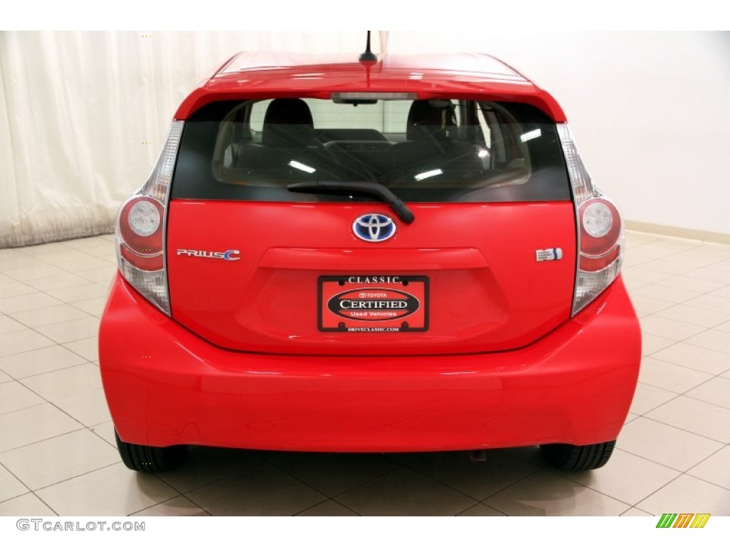 2012 Prius c Hybrid Two - Absolutely Red / Light Blue Gray/Black photo #23