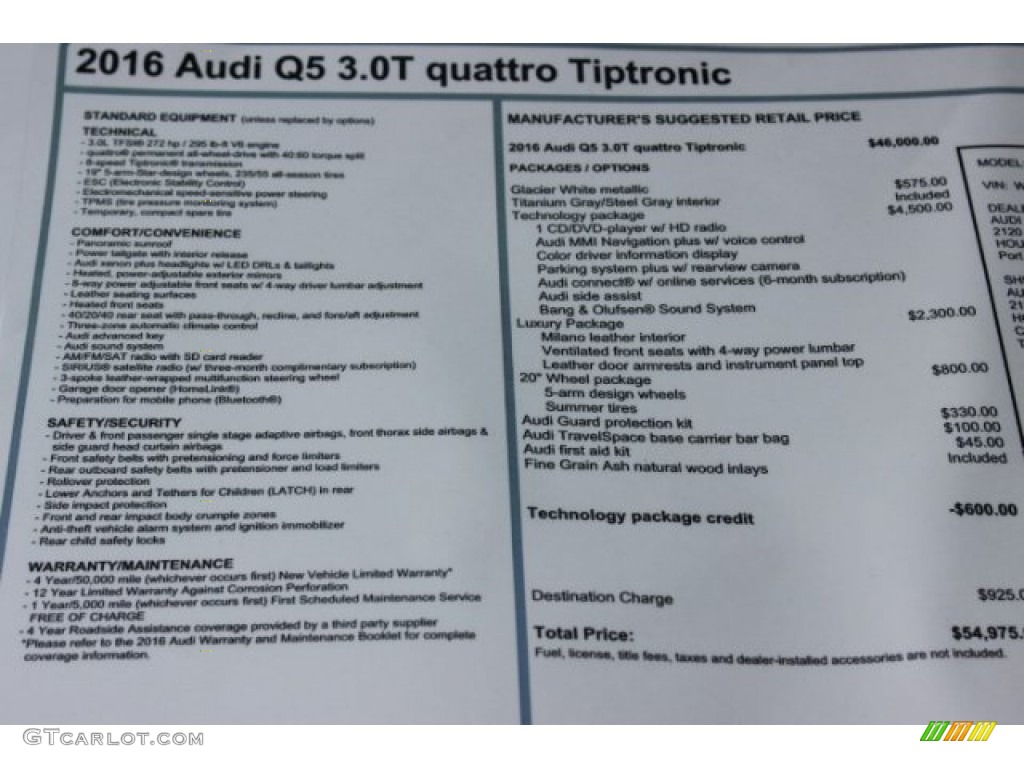 2016 Q5 3.0 TFSI Premium Plus quattro - Glacier White Metallic / Titanium Gray photo #25