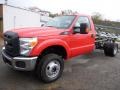 Race Red - F350 Super Duty XL Regular Cab Chassis 4x4 DRW Photo No. 5