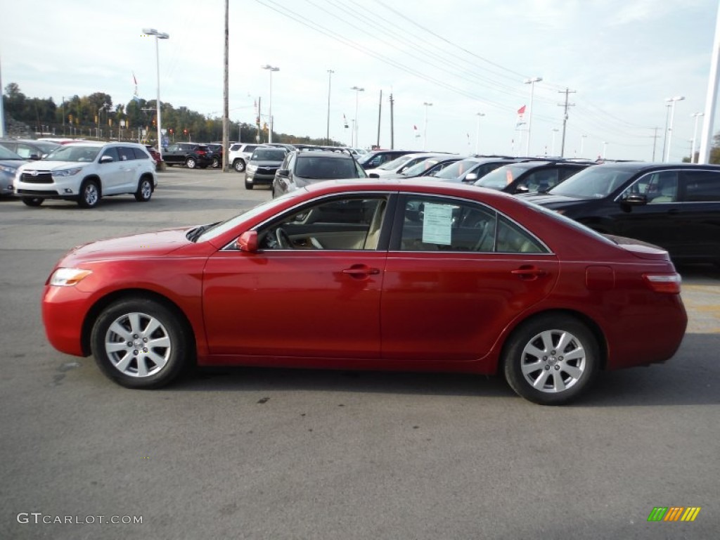 2007 Camry XLE V6 - Barcelona Red Metallic / Bisque photo #6