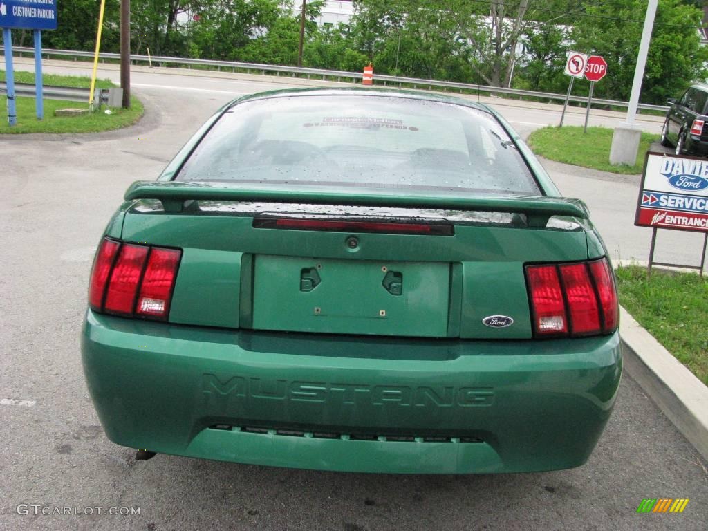 2001 Mustang V6 Coupe - Electric Green Metallic / Dark Charcoal photo #6