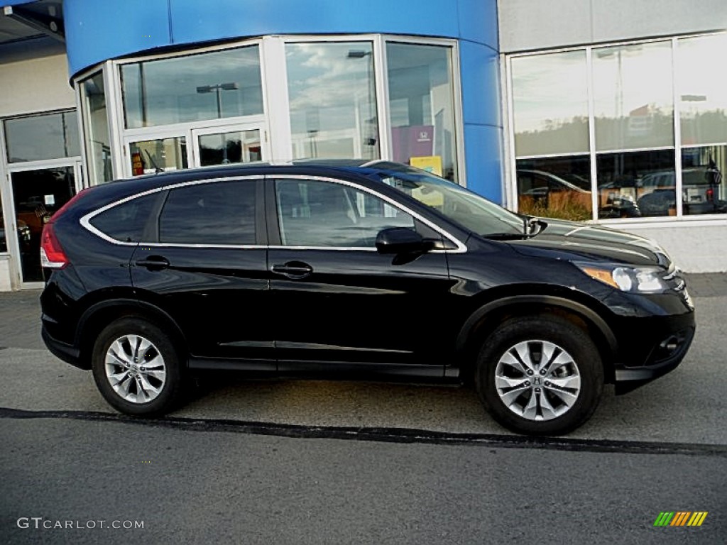 2014 CR-V EX AWD - Crystal Black Pearl / Black photo #2