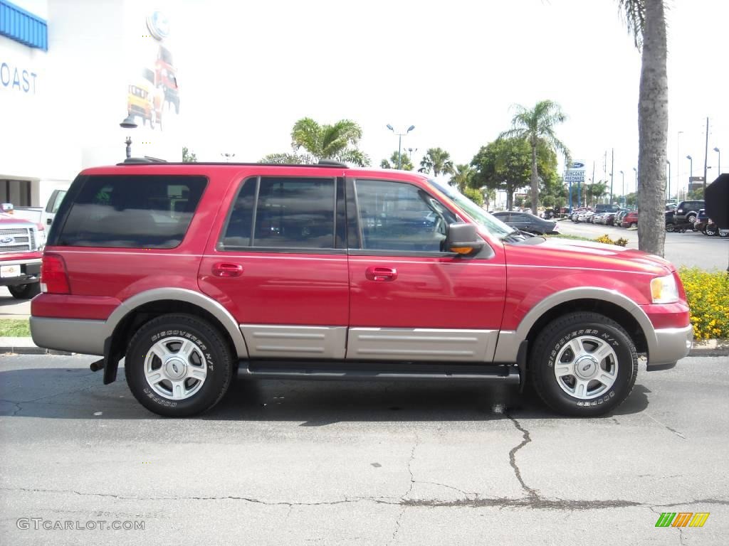 2003 Expedition Eddie Bauer - Laser Red Tinted Metallic / Medium Parchment photo #2
