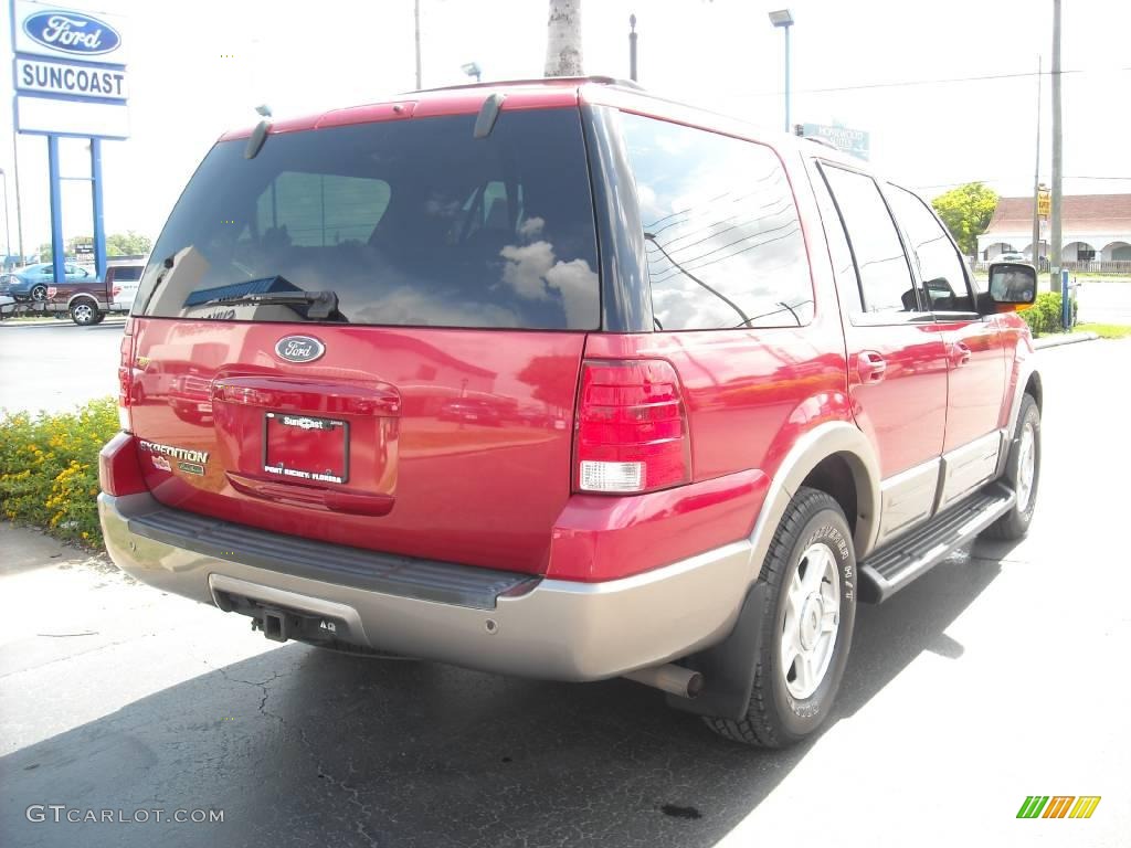 2003 Expedition Eddie Bauer - Laser Red Tinted Metallic / Medium Parchment photo #3