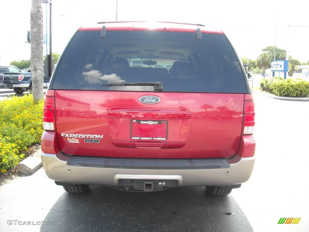 2003 Expedition Eddie Bauer - Laser Red Tinted Metallic / Medium Parchment photo #4