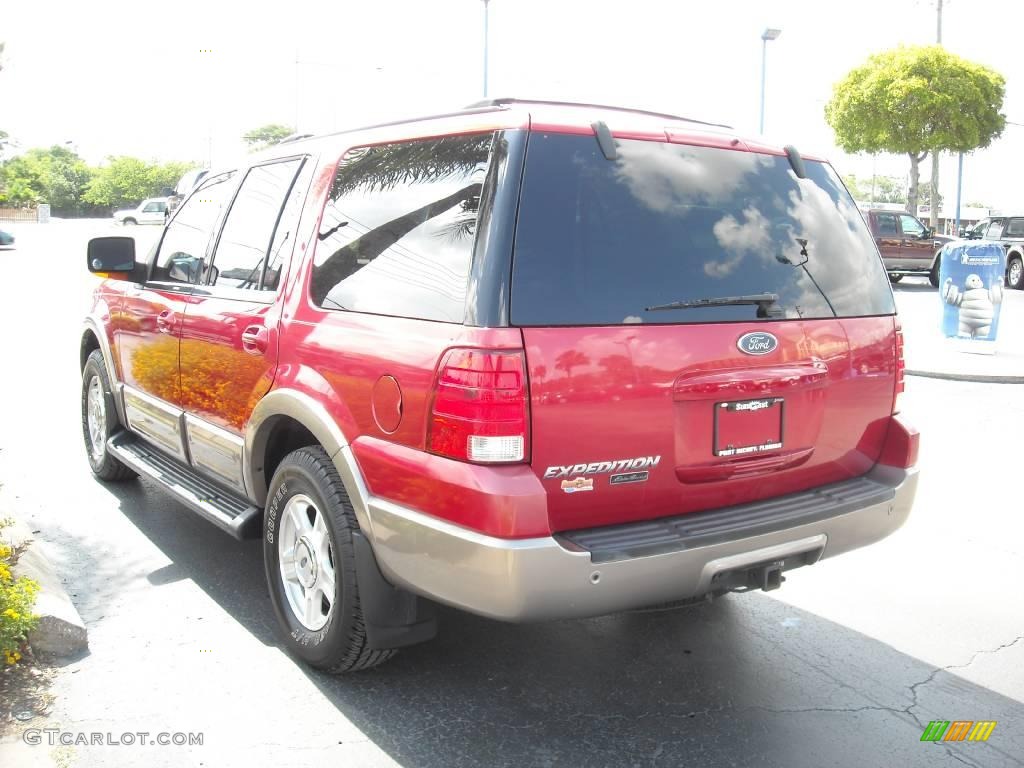 2003 Expedition Eddie Bauer - Laser Red Tinted Metallic / Medium Parchment photo #5