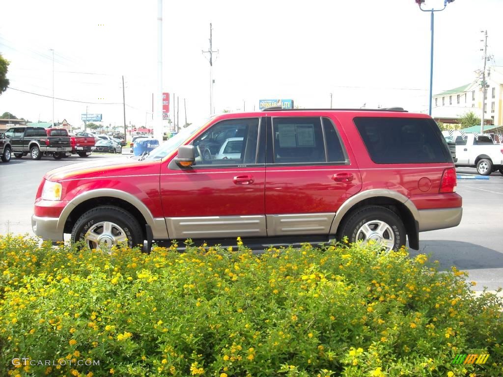 2003 Expedition Eddie Bauer - Laser Red Tinted Metallic / Medium Parchment photo #6