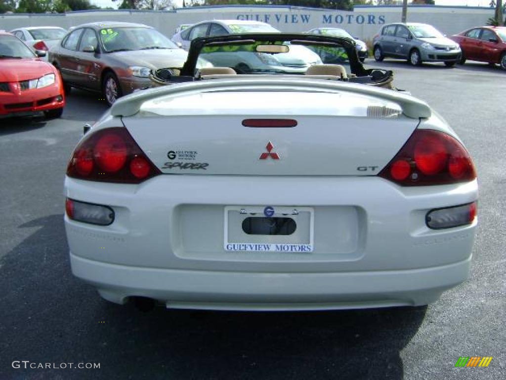 2001 Eclipse Spyder GT - Dover White Pearl / Tan photo #6