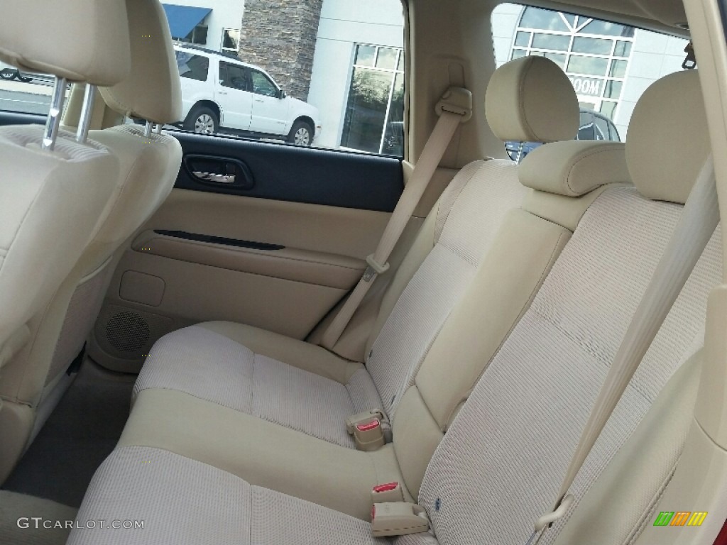 2007 Forester 2.5 X Premium - Garnet Red Pearl / Desert Beige photo #9
