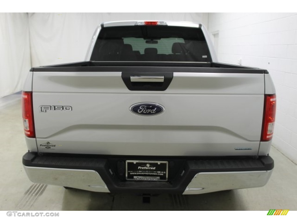 2015 F150 XLT SuperCrew 4x4 - Ingot Silver Metallic / Medium Earth Gray photo #5