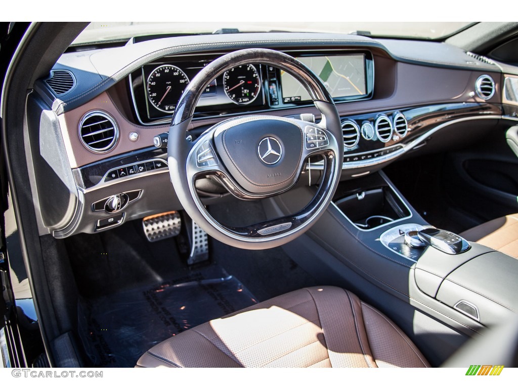 Nut Brown/Black Interior 2016 Mercedes-Benz S 550 Sedan Photo #108135414
