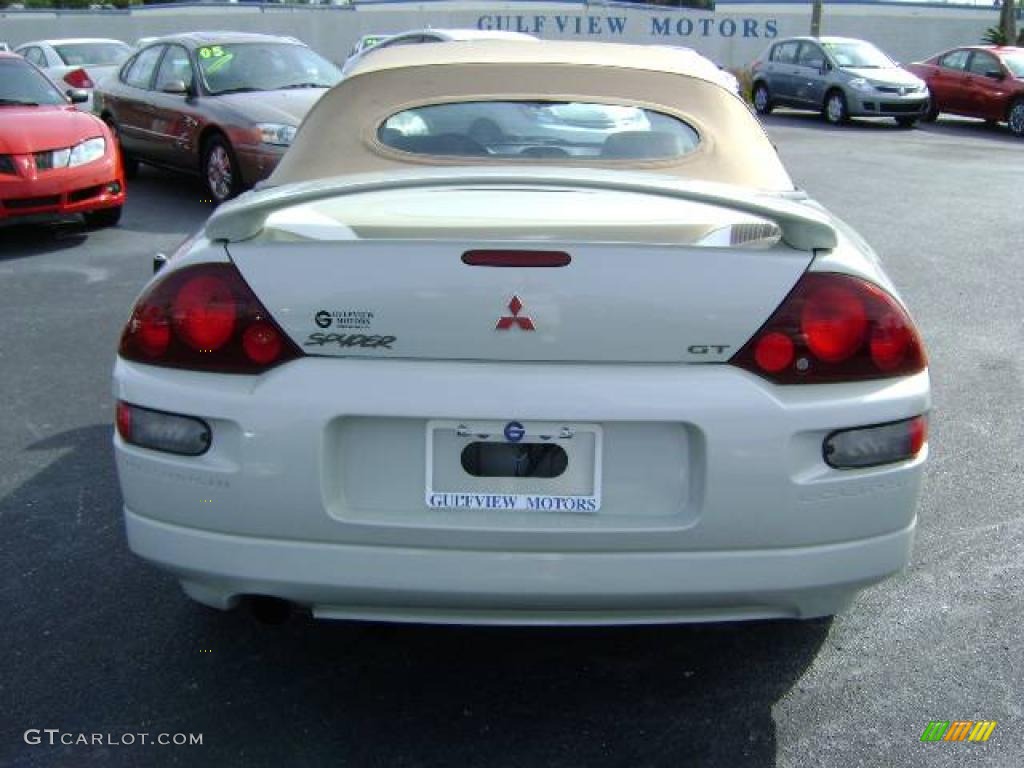 2001 Eclipse Spyder GT - Dover White Pearl / Tan photo #14